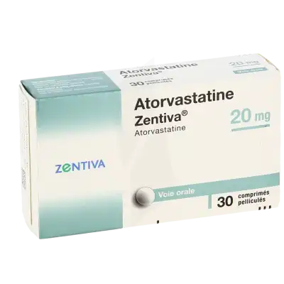 Atorvastatine Zentiva 20 Mg Cpr Pell Plq/30 à LES-PAVILLONS-SOUS-BOIS