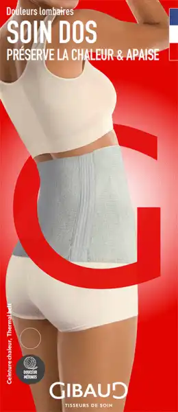 Gibaud - Ceinture Chaleur - Ecru - Hauteur 25cm - Taille S