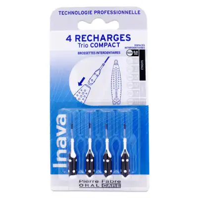 Inava Trio Compact Brossette Recharge Noir B/6 à CHAMPAGNOLE