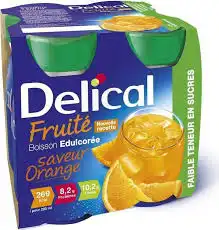 Delical Boisson Fruitee Nutriment édulcoré Orange 4bouteilles/200ml à SAINT-MEDARD-EN-JALLES