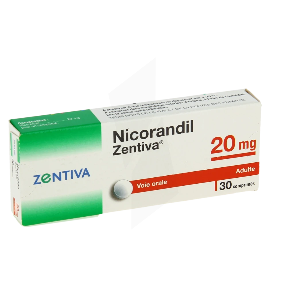Nicorandil Zentiva 20 Mg, Comprimé
