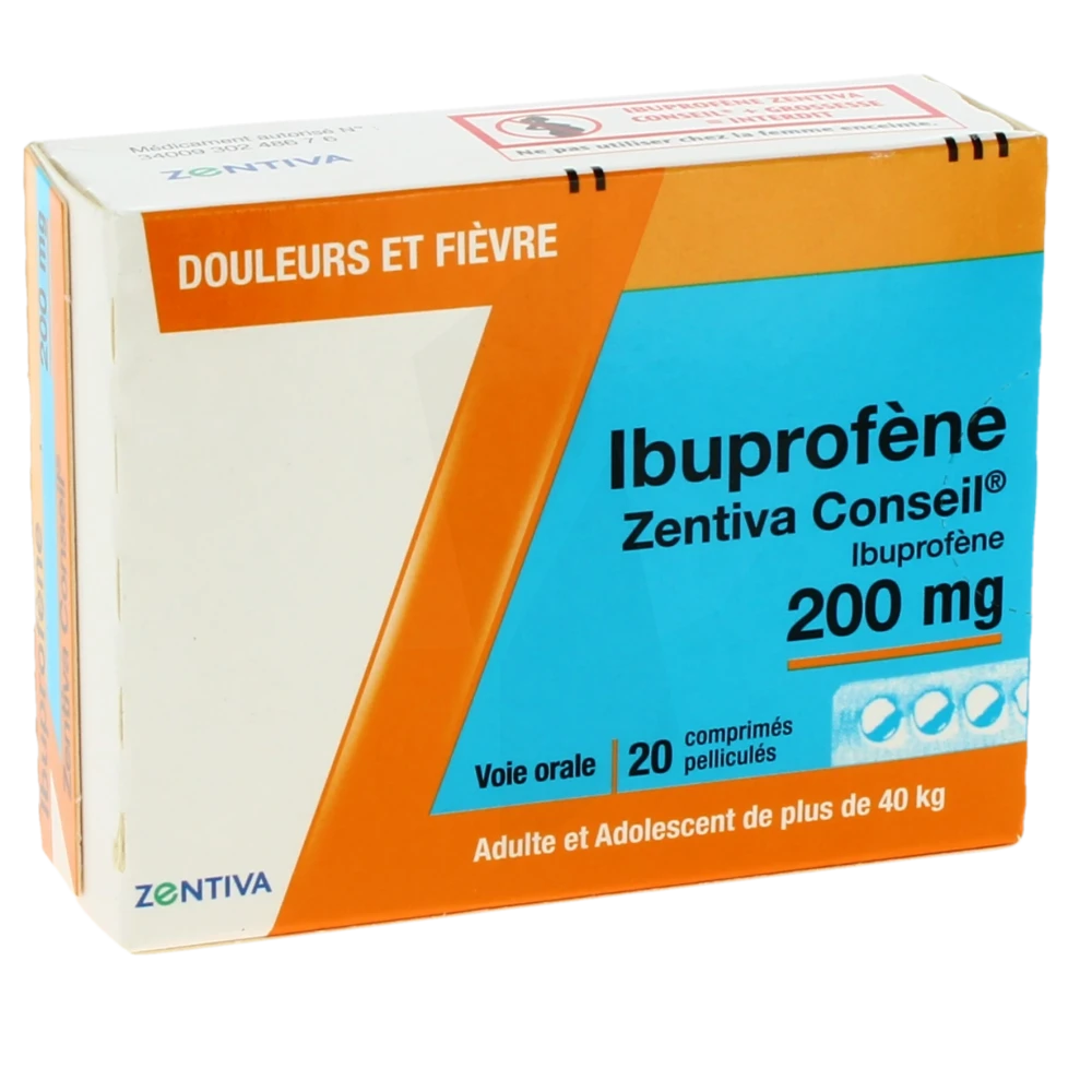 Ibuprofene Zentiva Conseil 200 Mg, Comprimé Pelliculé