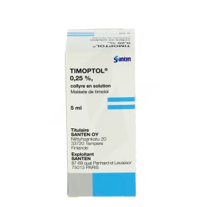 Timoptol 0,25 %, Collyre En Solution