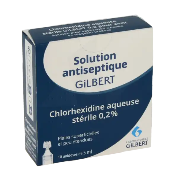 Chlorhexidine Aqueuse Sterile Gilbert 0,2 %, Solution Pour Application Cutanée En Récipient Unidose