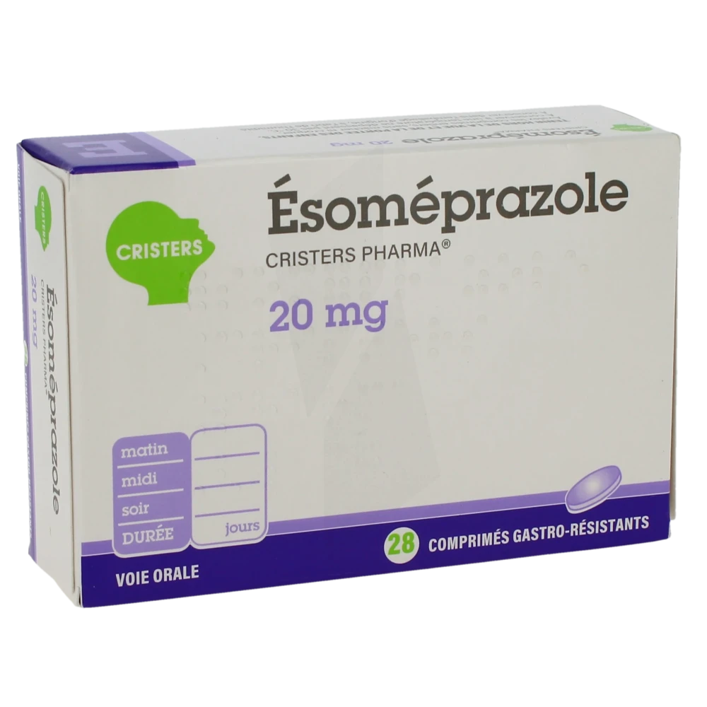 Esomeprazole Cristers Pharma 20 Mg, Comprimé Gastro-résistant