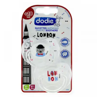 Dodie Duo Sucette Anatomique Silicone +18mois London B/2 à Nice