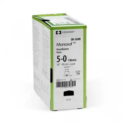 Monosof Aiguillee, Usp 5/0, N° 1, Long. 75 Cm, Aig. 20 Mm à SEYNOD