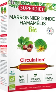 Superdiet Marron Hamamélis Bio Solution Buvable 20 Ampoules/15ml