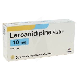 Lercanidipine Viatris 10 Mg, Comprimé Pelliculé Sécable