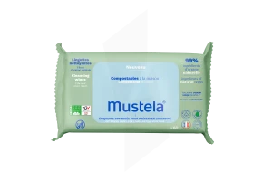 Mustela Lingettes Nettoyantes Compostables Parfumées Paquet De 60
