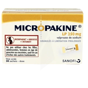 Micropakine L.p. 250 Mg, Granulés à Libération Prolongée En Sachet-dose