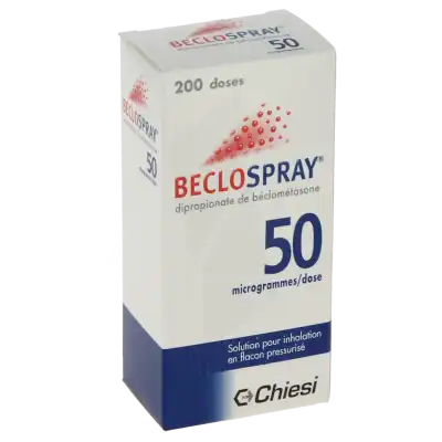 Beclospray 50 Microgrammes/dose, Solution Pour Inhalation En Flacon Pressurisé à Bordeaux
