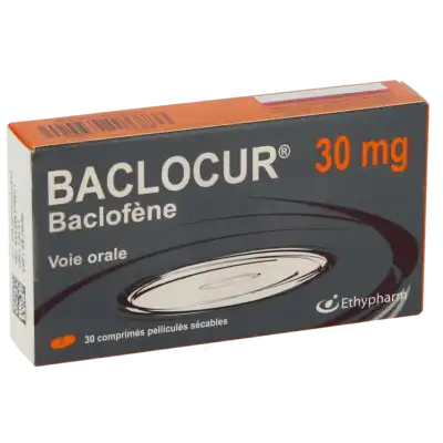 BACLOCUR 30 mg, comprimé pelliculé sécable