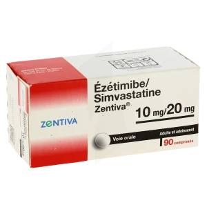 Ezetimibe/simvastatine Zentiva 10 Mg/20 Mg, Comprimé
