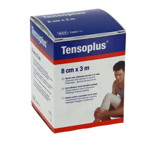 Tensoplus Bande Cohésive Blanc 8cmx3m