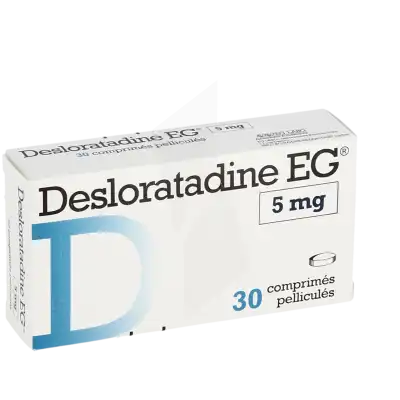 Desloratadine Eg 5 Mg, Comprimé Pelliculé à Auterive