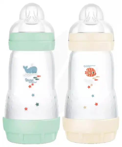 Mam Easy Start Nature Biberon Tétine Débit 2 Menthe-coton 260ml B/2