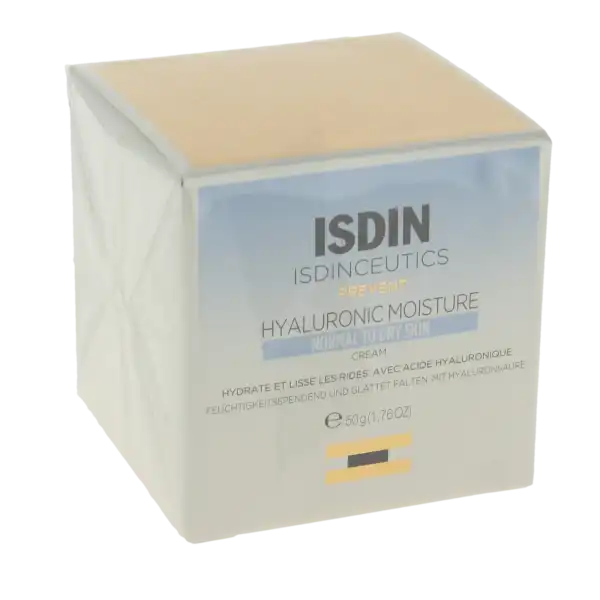 Isdin Hyaluronic Moisture Crème Peaux Normales à Sèches Pot/50g