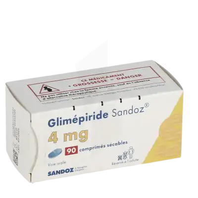 Glimepiride Sandoz 4 Mg, Comprimé Sécable à Clermont-Ferrand