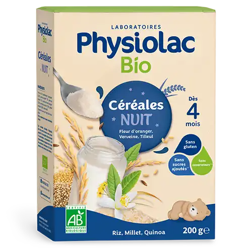 Physiolac Cereales Bio Farine Fruits Boîte De 200 G