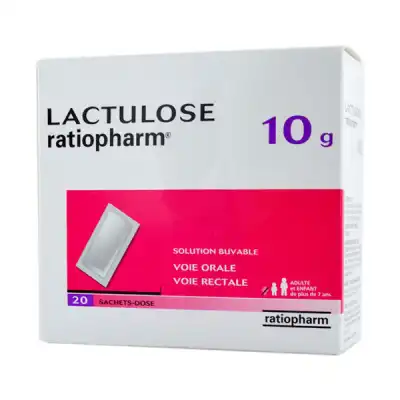 LACTULOSE RATIOPHARM 10 g, solution buvable en sachet-dose