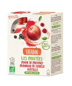 Vitabio Gourde Fruits Pomme Framboise Myrtille