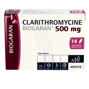 Clarithromycine Biogaran 500 Mg, Comprimé Pelliculé