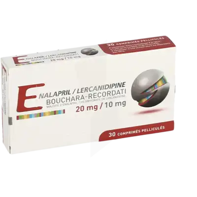 Enalapril/lercanidipine Bouchara-recordati 20 Mg/10 Mg, Comprimé Pelliculé à NANTERRE