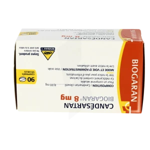 Candesartan Biogaran 8 Mg, Comprimé Sécable