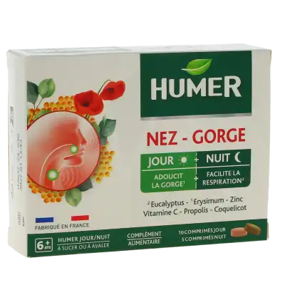 Humer Nez/gorge Jour&nuit 15 Comprimés à SOUILLAC