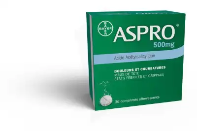 Aspro 500 Mg Comprimés Effervescents B/36 à Paris