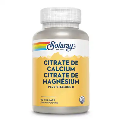 Solaray Calcium, Magnésium et Vitamine D  Capsules végétales B/90