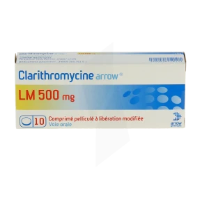 Clarithromycine Arrow 500 Mg, Comprimé Pelliculé à Libération Modifiée
