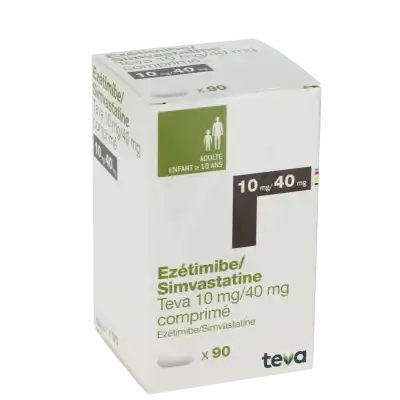 Ezetimibe/simvastatine Teva 10 Mg/40 Mg, Comprimé à CHAMPAGNOLE