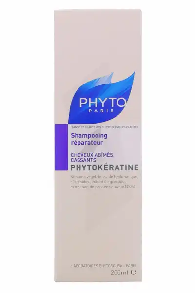 Phytokeratine Shampoing Reparateur Phyto 200ml Cheveux Abimes Cassants