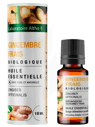 Laboratoire Altho Huile Essentielle Gingembre Frais Bio 10ml