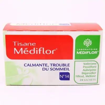 MEDIFLOR N°14 CALMANTE - TROUBLE DU SOMMEIL, mélange de plantes pour tisane en sachet-dose