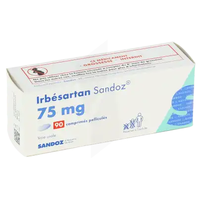 Irbesartan Sandoz 75 Mg, Comprimé Pelliculé à Bordeaux