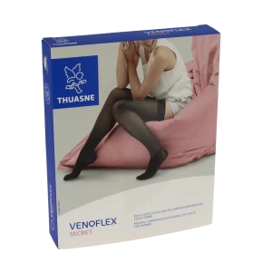 Thuasne Venoflex Secret 2 Bas Antiglisse Femme Beige Doré T2l+