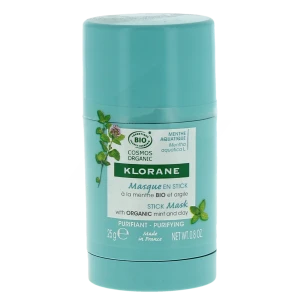 Klorane Visage Masque Purifiant Menthe Aquatique Bio Stick De 25 G