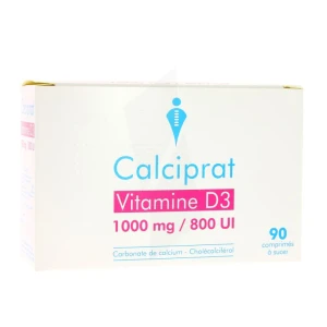 Calciprat Vitamine D3 1000 Mg/800 Ui, Comprimé Pilul/90