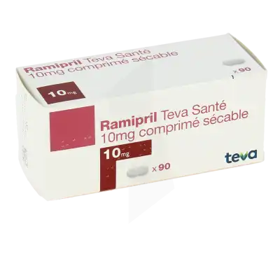 Ramipril Teva Sante 10 Mg, Comprimé Sécable à Ris-Orangis