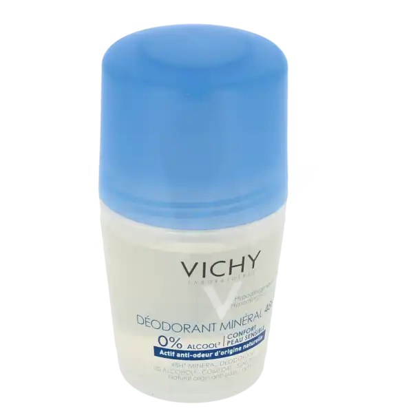 Vichy Déodorant Minéral Déodorant Minéral 48h Actif Anti-odeur D'origine Naturelle Roll-on/50ml