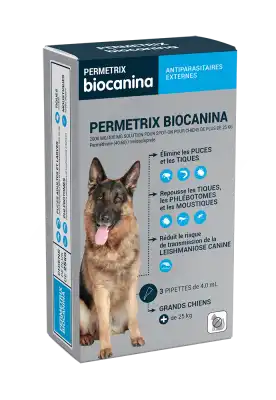 Biocanina Permetrix Pipette Antiparasitaire Grand Chien B/3 à Clermont-Ferrand