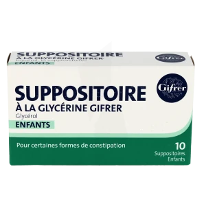 Suppositoire A La Glycerine Enfants Gifrer, Suppositoire