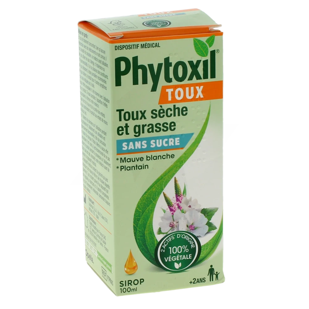 Phytoxil Toux Sans Sucre Sirop Adulte Enfant + 2 Ans Flacon De 100 Ml