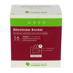 Absofoam Border Pans Hydrocellulaire 7,5x8,5cm B/16
