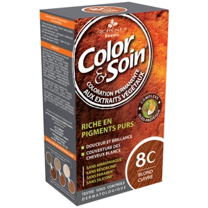 Color&soin Kit Coloration Permanente 8c Blond Cuivré