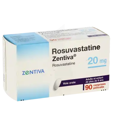 ROSUVASTATINE ZENTIVA 20 mg, comprimé pelliculé