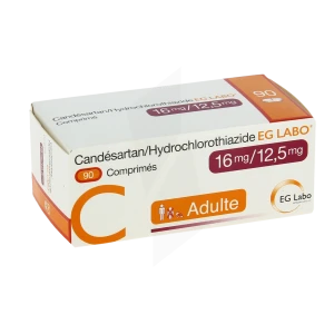 Candesartan/hydrochlorothiazide Eg Labo 16 Mg/12,5 Mg, Comprimé